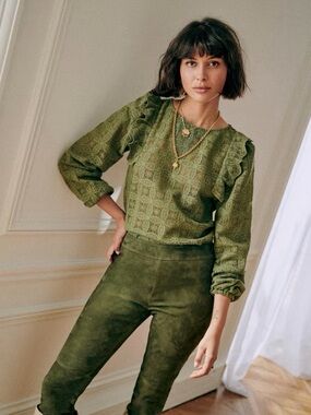 Sezane Salina Blouse Size 10